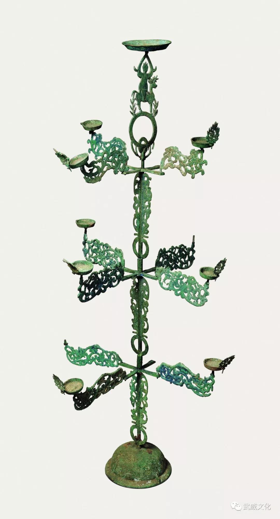 铜莲枝灯